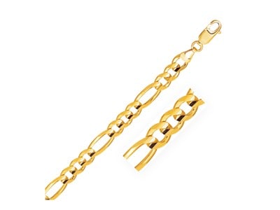 14k Gold Solid Figaro Chain Necklace 24" (1 of 1)