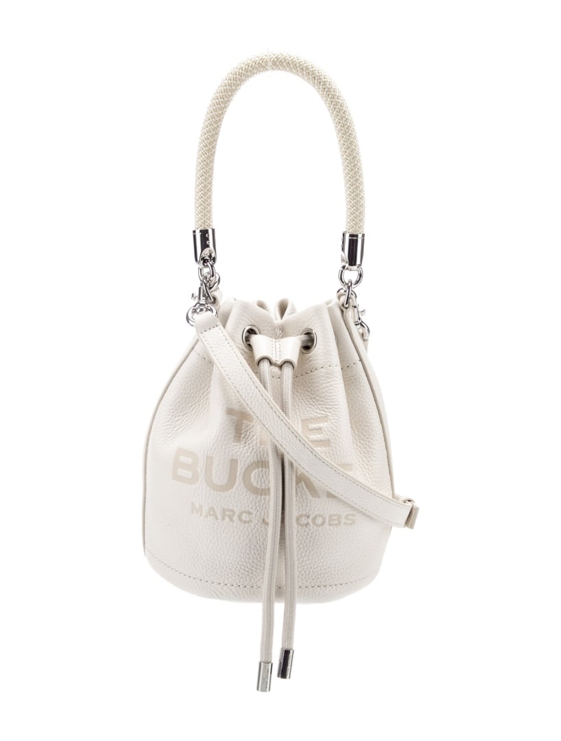 Marc Jacobs White Leather Drawstring Bucket Bag (1 of 5)