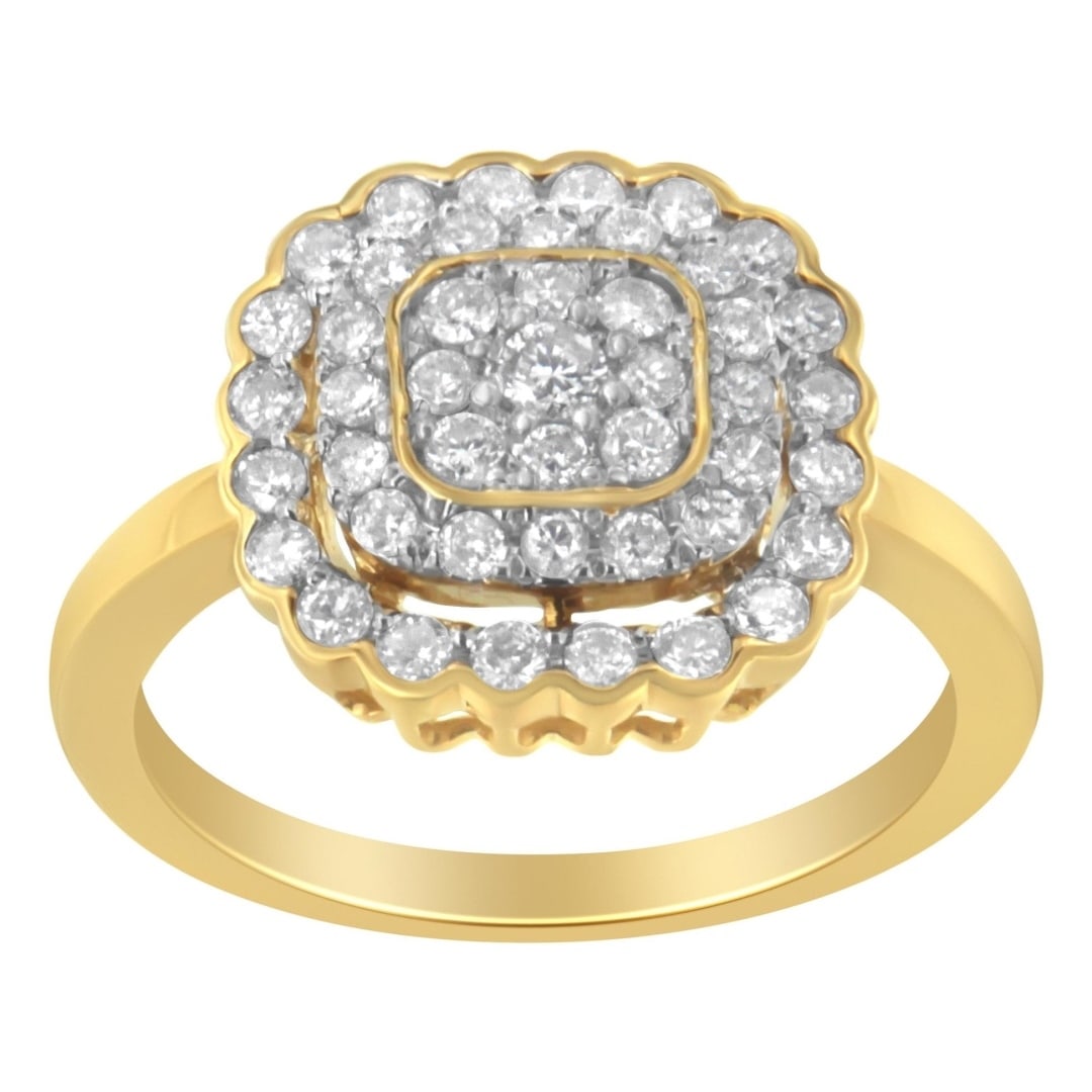 10k Gold-pl .76ct Diamond Cocktail Ring (1 of 6)