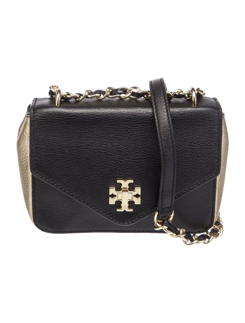 Tory Burch Black Leather Chain-link Crossbody Bag (1 of 5)