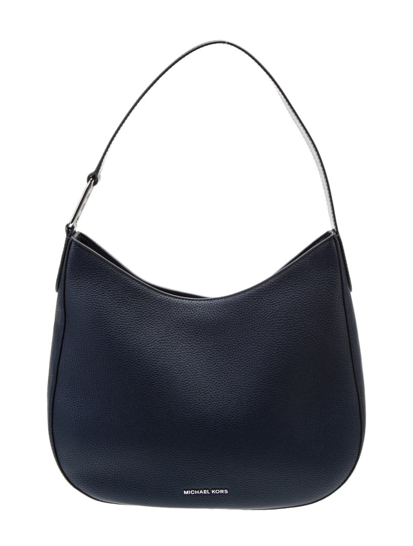Michael Kors Blue Leather Silver-tone Hobo (1 of 5)