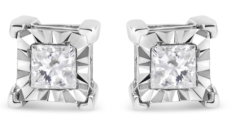 Princess-cut 1.00ct Diamond Solitaire Earrings (1 of 5)