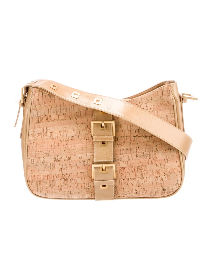 Stuart Weitzman Neutrals Printed Shoulder Bag: Condition is Very Good, pre-owned. Details: Neutrals, Printed, Gold-Tone Hardware, Single Adjustable Shoulder Strap, Leather Lining, Dual Interior Pockets, Snap, Buckle Closures at Front, Shoulder Str