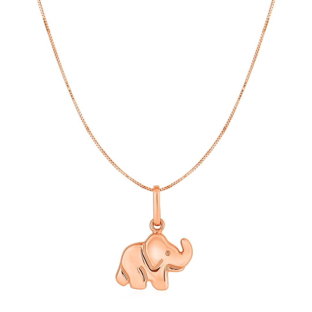 10k Rose Gold Elephant Necklace (1 of 3)