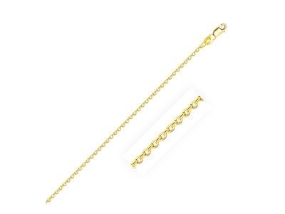 18k Gold Diamond Cut Cable Link Necklace 16" (1 of 3)