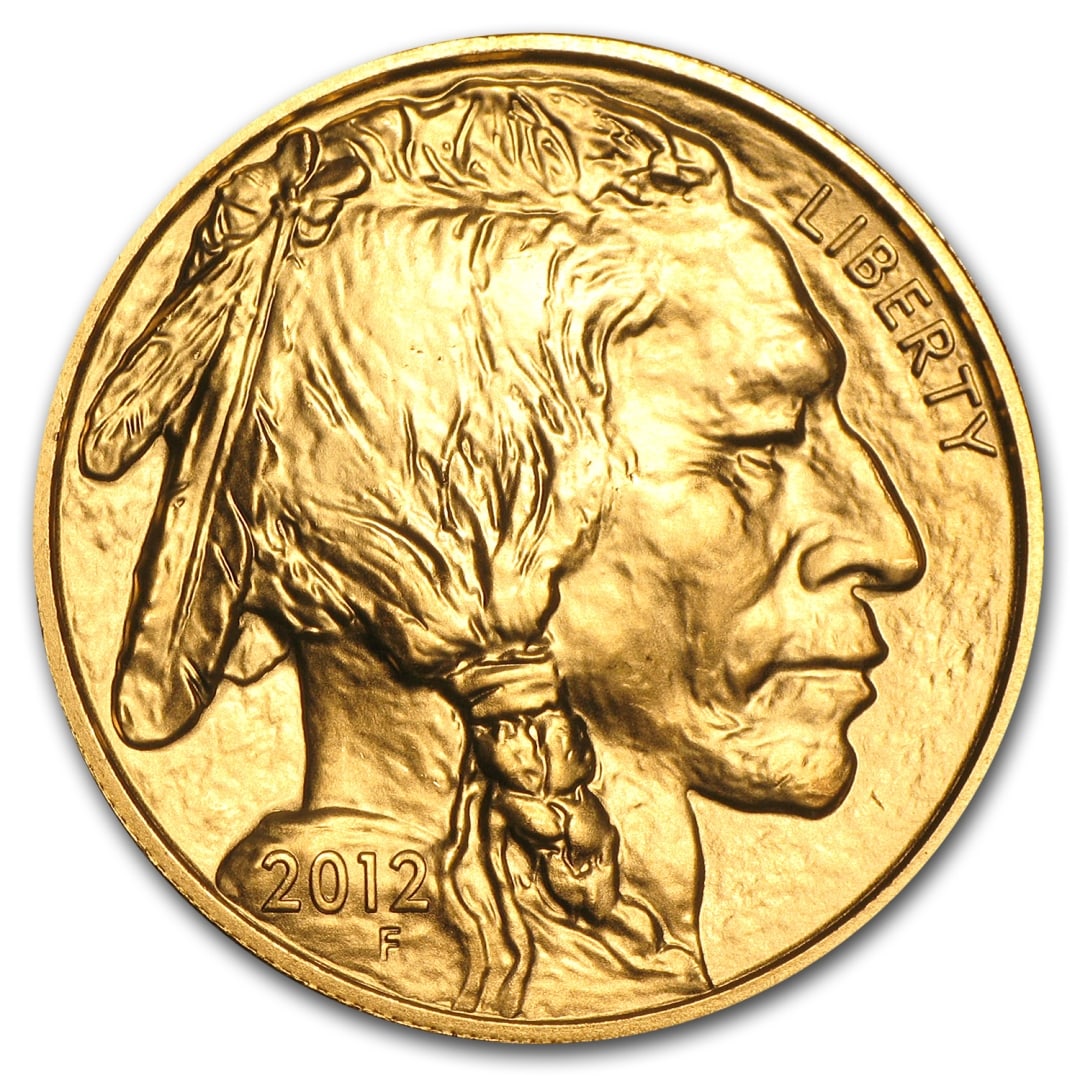 2012 1 Oz Gold Buffalo Bu: This 2012 gold buffalo coin has a mintage of just 132,000 coins, making it the lowest mintage release of the series. This limited availability adds a touch of collectability to the investment appeal o