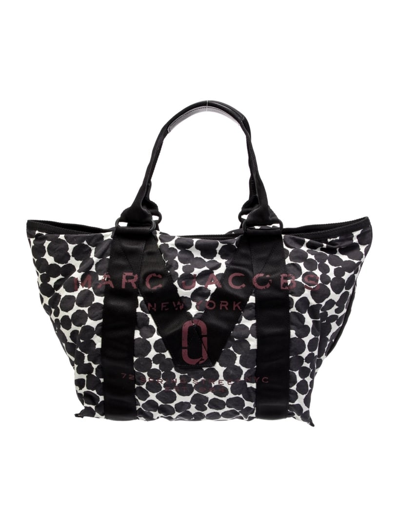 Marc Jacobs Black Canvas Printed Open Top Tote (1 of 5)