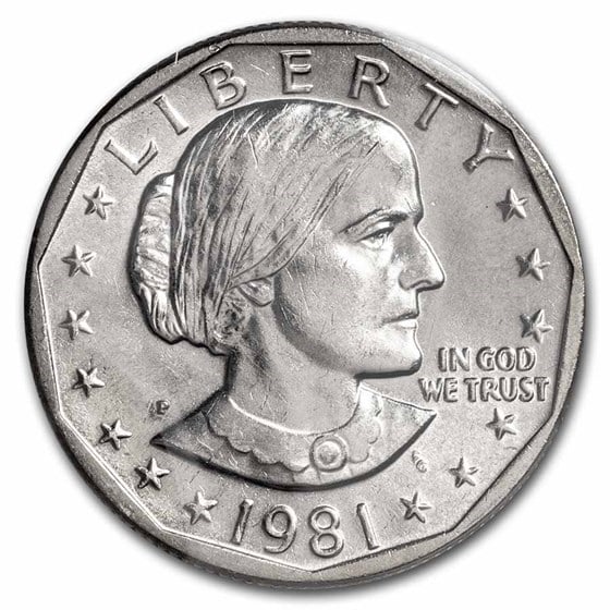 1981-p Susan B. Anthony Dollar Bu (1 of 2)