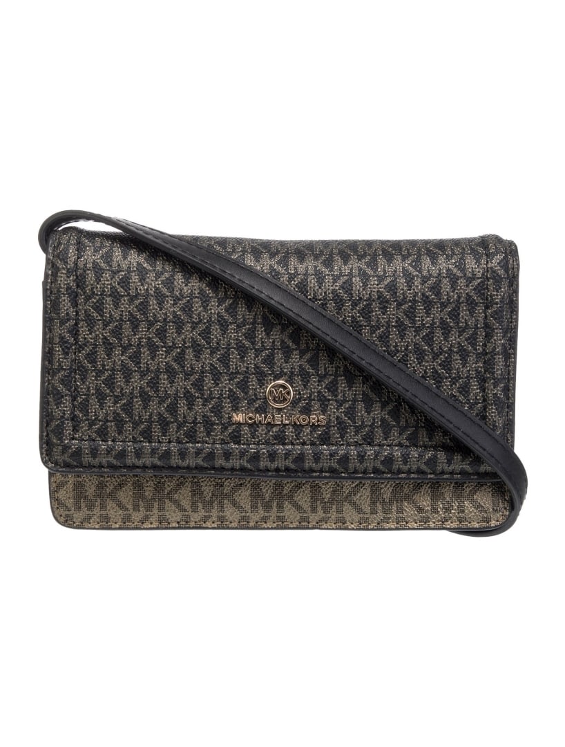 Michael Kors Black Printed Jacquard Evening Bag (1 of 5)