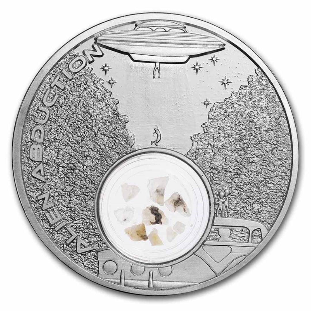 2023 Mesa Grande 1 Oz Silver Alien Abduction Proof: This eerie 1 oz silver coin relives betty and barney hill's ufo experience in new hampshire's white mountains. Extremely limited mintage of 750 coins. Contains 1 oz of . 999 fine silver. Comes in a ca