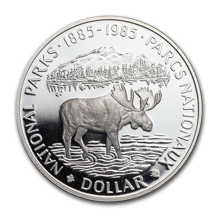 1985 Canada Silver Dollar Moose Proof (1 of 2)