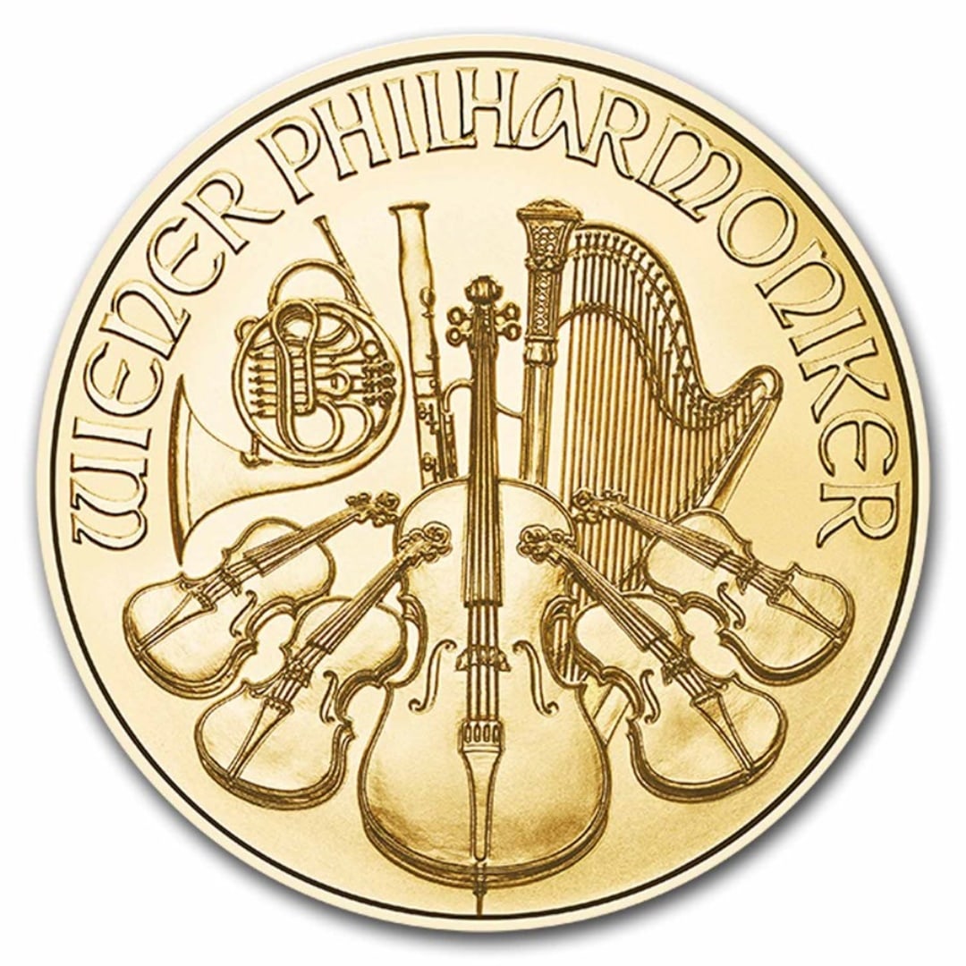 2024 Austria 1/25 Oz Gold Philharmonic Bu: This 2024 austria 1/25 oz gold philharmonic coin contains 1/25 oz of . 9999 fine gold the obverse features the great organ of the musikverein in vienna, along with the year-date, weight, and face valu