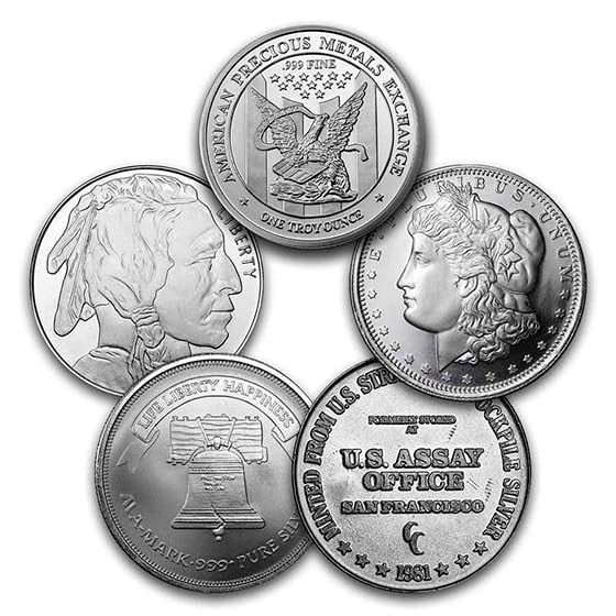 1 Oz Silver Round - Secondary Market (random): This is a pick 'em! Rounds are randomly selected from a variety of brands and shapes based upon inventory available. Packaging and designs vary, you'll receive a random round, it may be like one in th