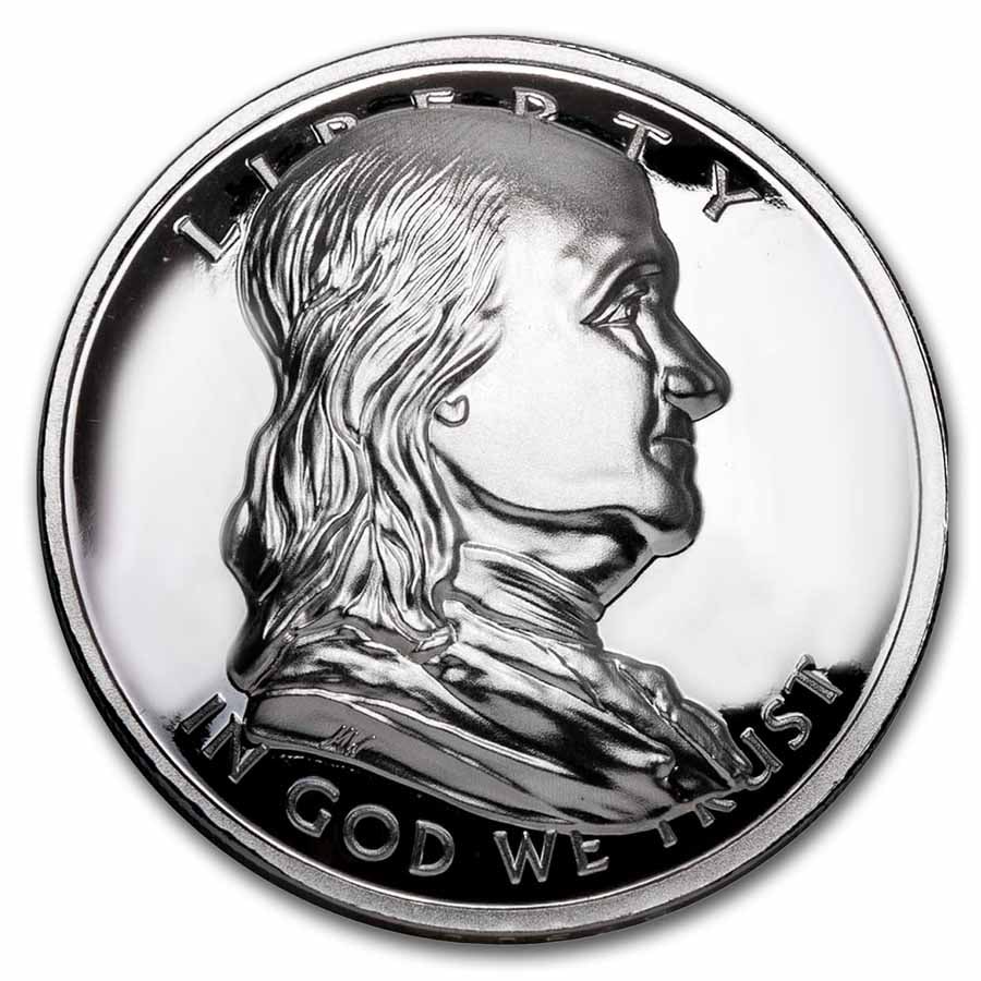 Franklin Half Dollar 1 Oz Silver Round - Domed Uhr (1 of 3)