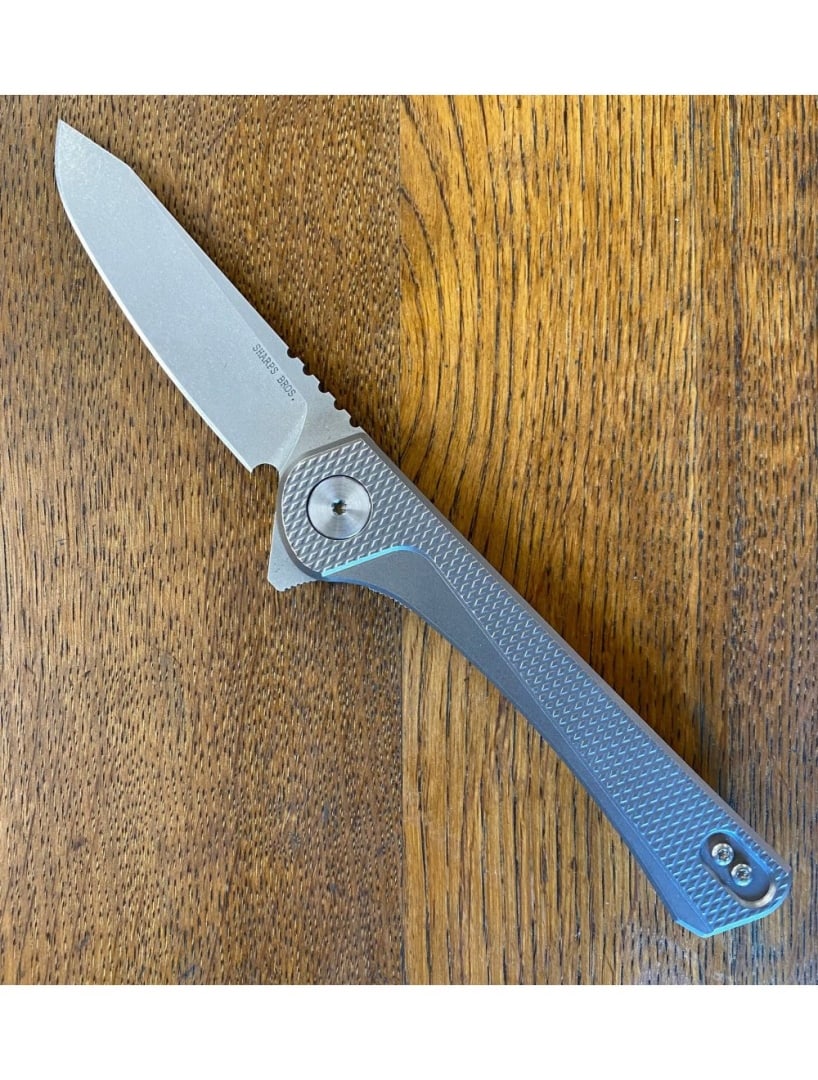 Sharps Bros 3.5" Blade Meanstreak Knife: Crafted from cpm magnacut stainless steel, this knife features full titanium frame lock scales and a deep-carry titanium clip, combining premium materials with functional design for a reliable and rob