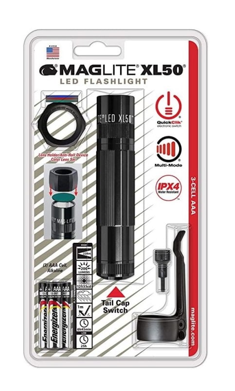 Maglight Black Xl50 Led Flashlight In Blister Tact (1 of 1)