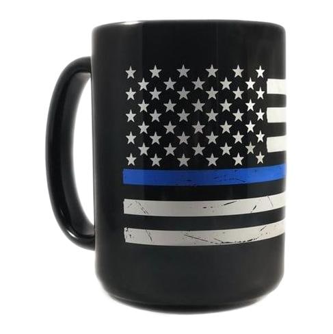 Thin Blue Line 11 Oz American Flag Coffee Mug (1 of 1)