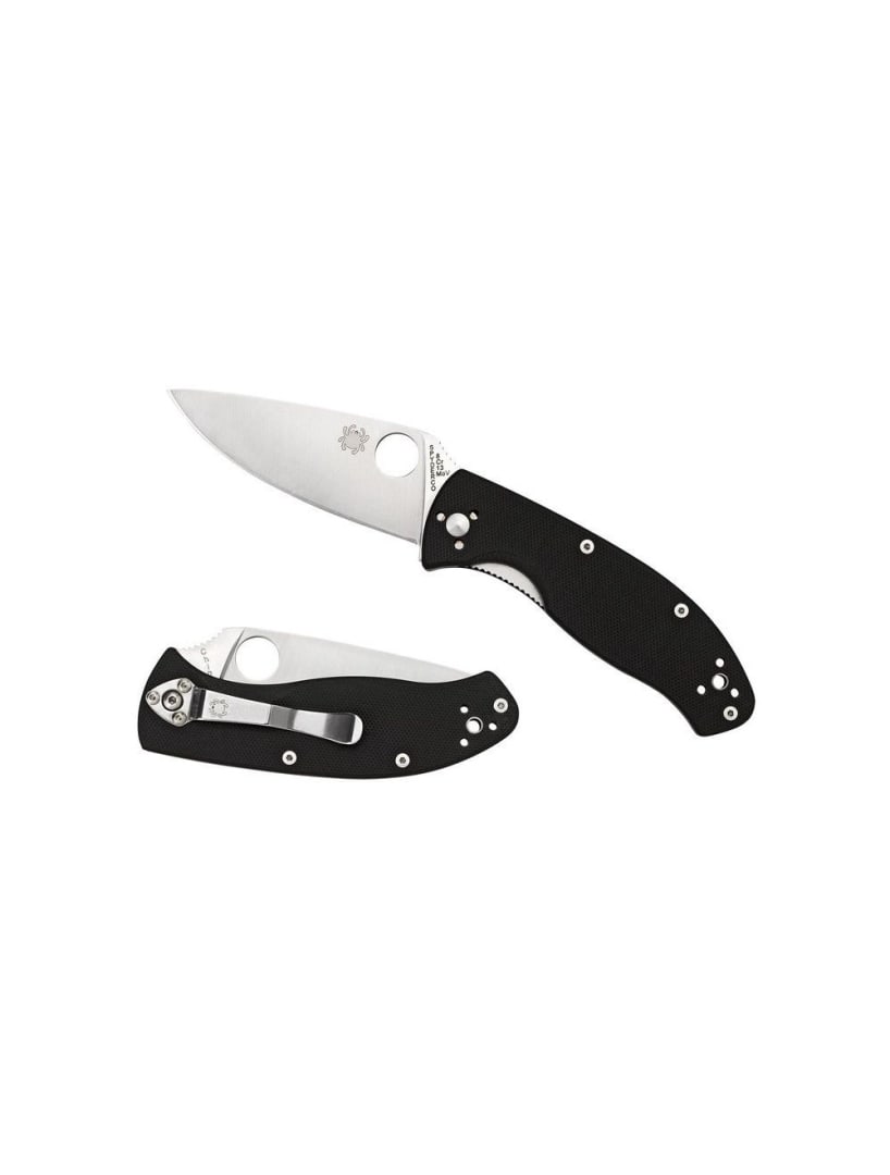 Spyderco Satin Plain Tenacious Folding Knife (1 of 1)