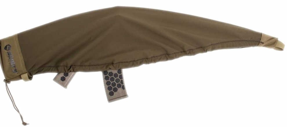 Sentry Moss Green Fit Code:2 Armadillo Gun Cover: This is crafted from a silent, water-resistant stretch material that can be conveniently folded and stored away when not in use. Its design is tailored to fit most ar's, shotguns, and rifles, and the