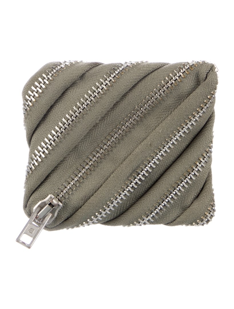Alexander Wang Green Women's Bag Accessory: Condition is good, pre-owned. Details: green bag accessory with silver hardware throughout, length: 5", width: 4. 25", height: 5", width: 4. 25", depth: 0. 75", gender: women, moderate patina at hardw