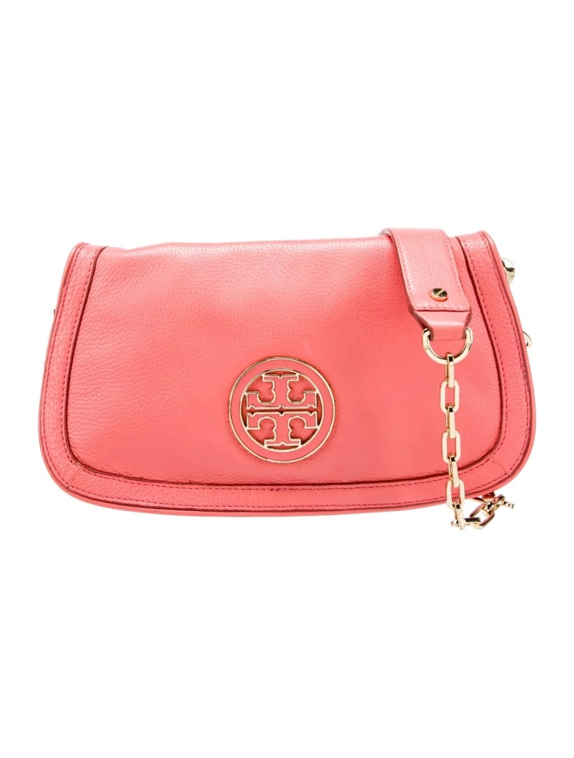Tory Burch Pink Leather Chain-link Strap Clutch (1 of 5)