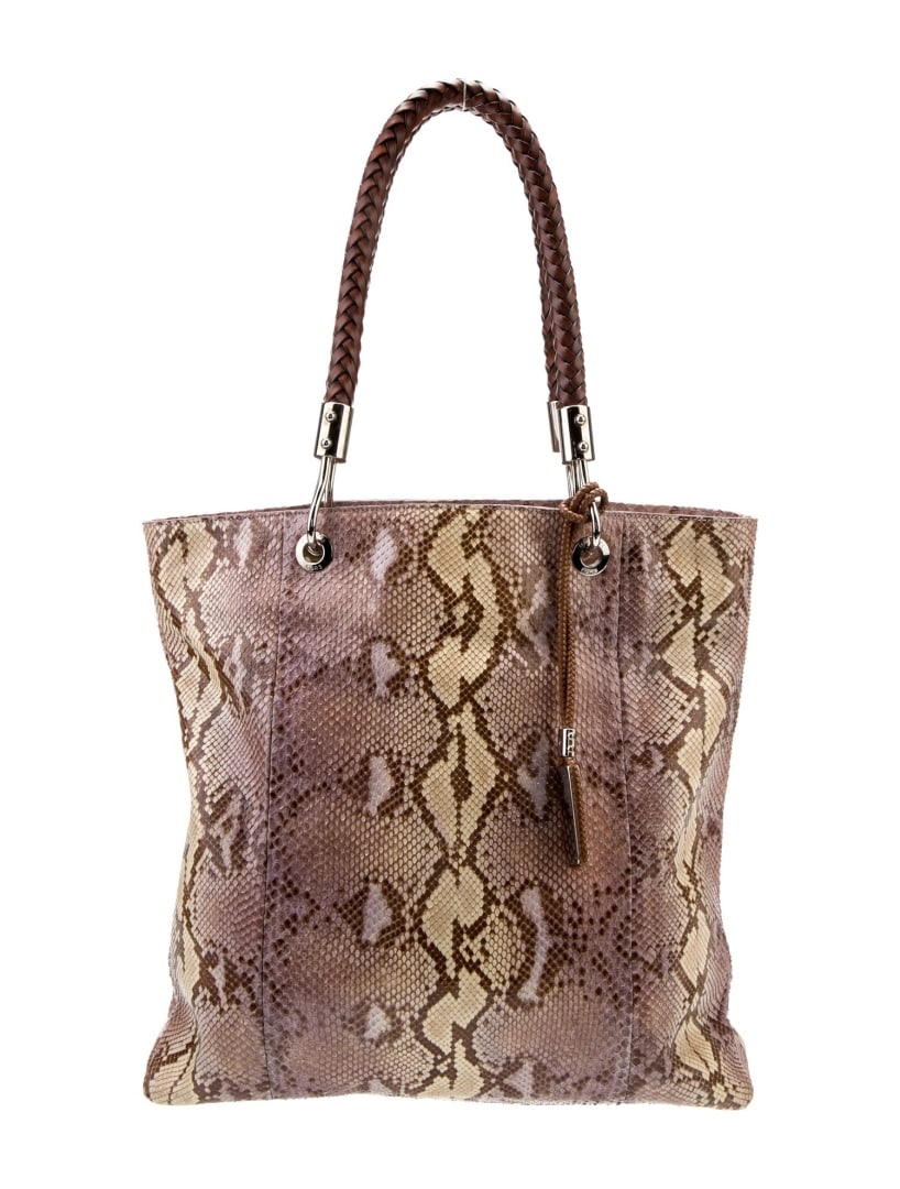 Michael Kors Pink Snakeskin Animal Print Tote (1 of 4)