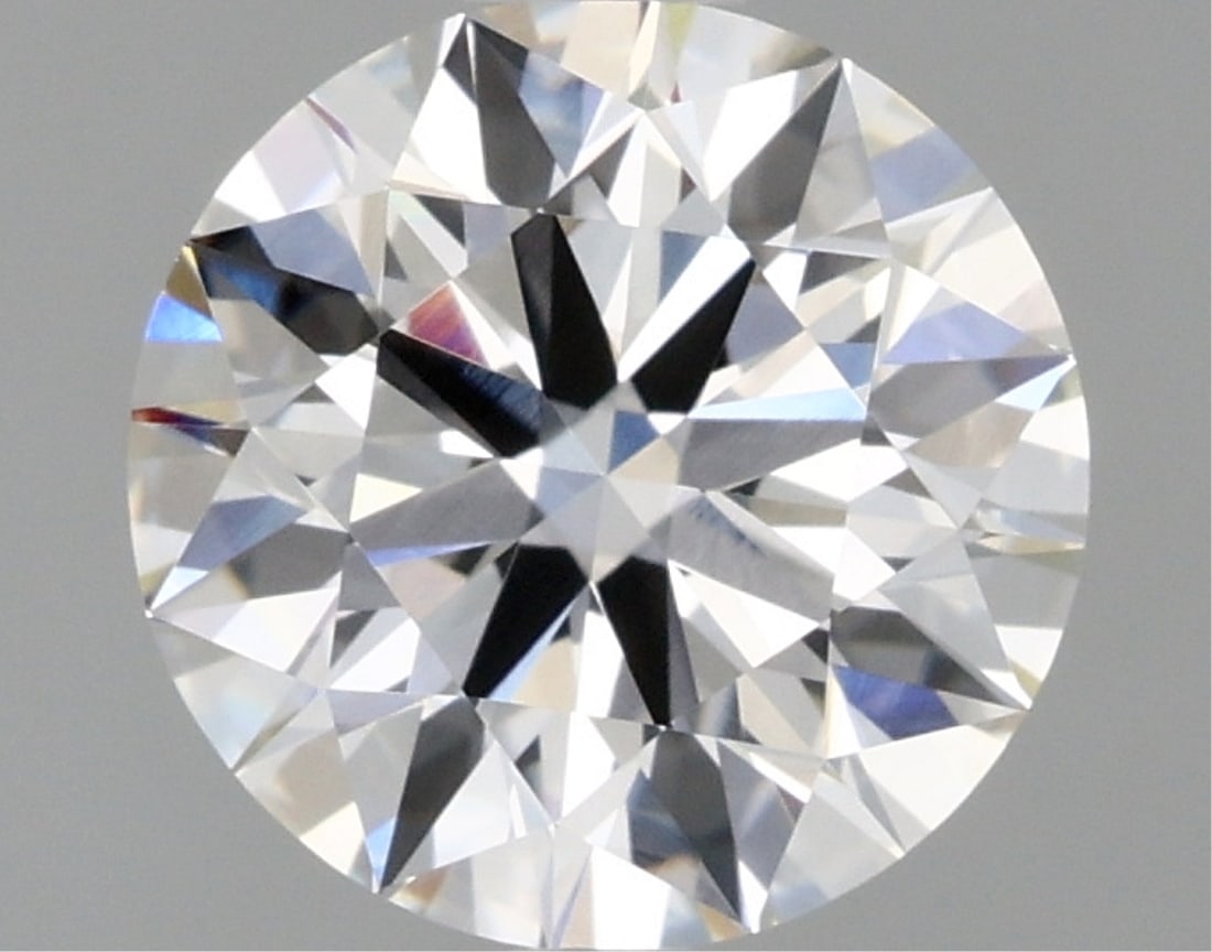 Igi Certified Round Cut 1.38ct Vvs2 Lab Diamond: This igi-certified lab-grown round cut diamond weighs 1. 38 carats and boasts a g color grade and vvs2 clarity. It features an ideal cut with excellent polish and excellent symmetry. The diamond measu