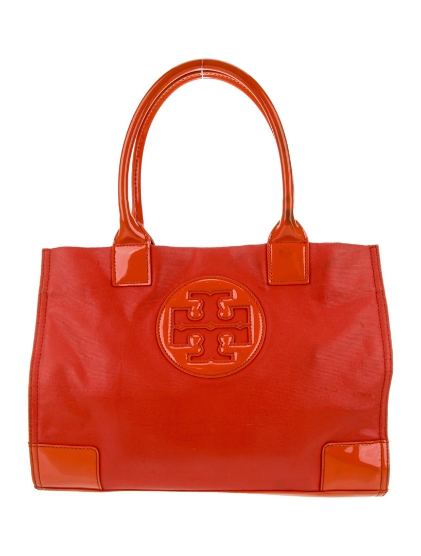 Tory Burch Orange Patent Snap Shoulder Bag (1 of 5)
