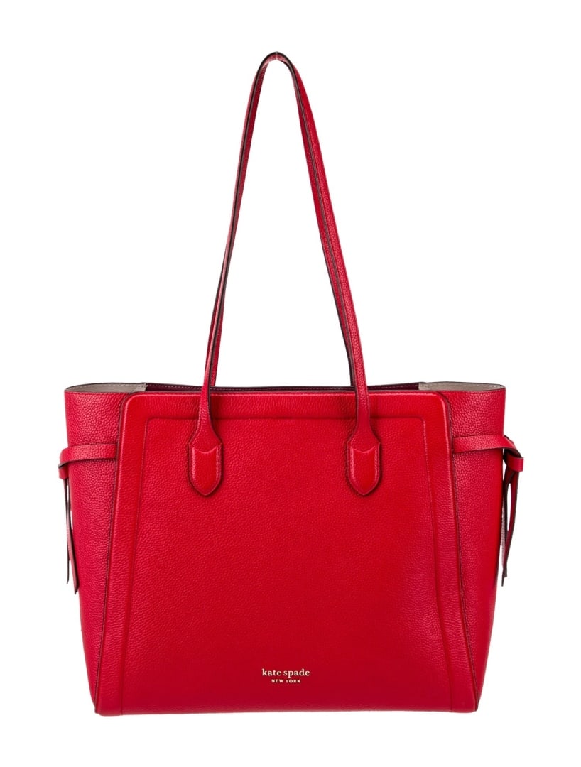 Kate Spade Red Leather Gold-tone Clasp Backpack (1 of 5)
