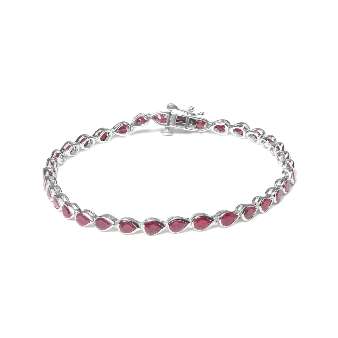 Dazzling 7.65ct Pear Ruby Link Bracelet (1 of 5)