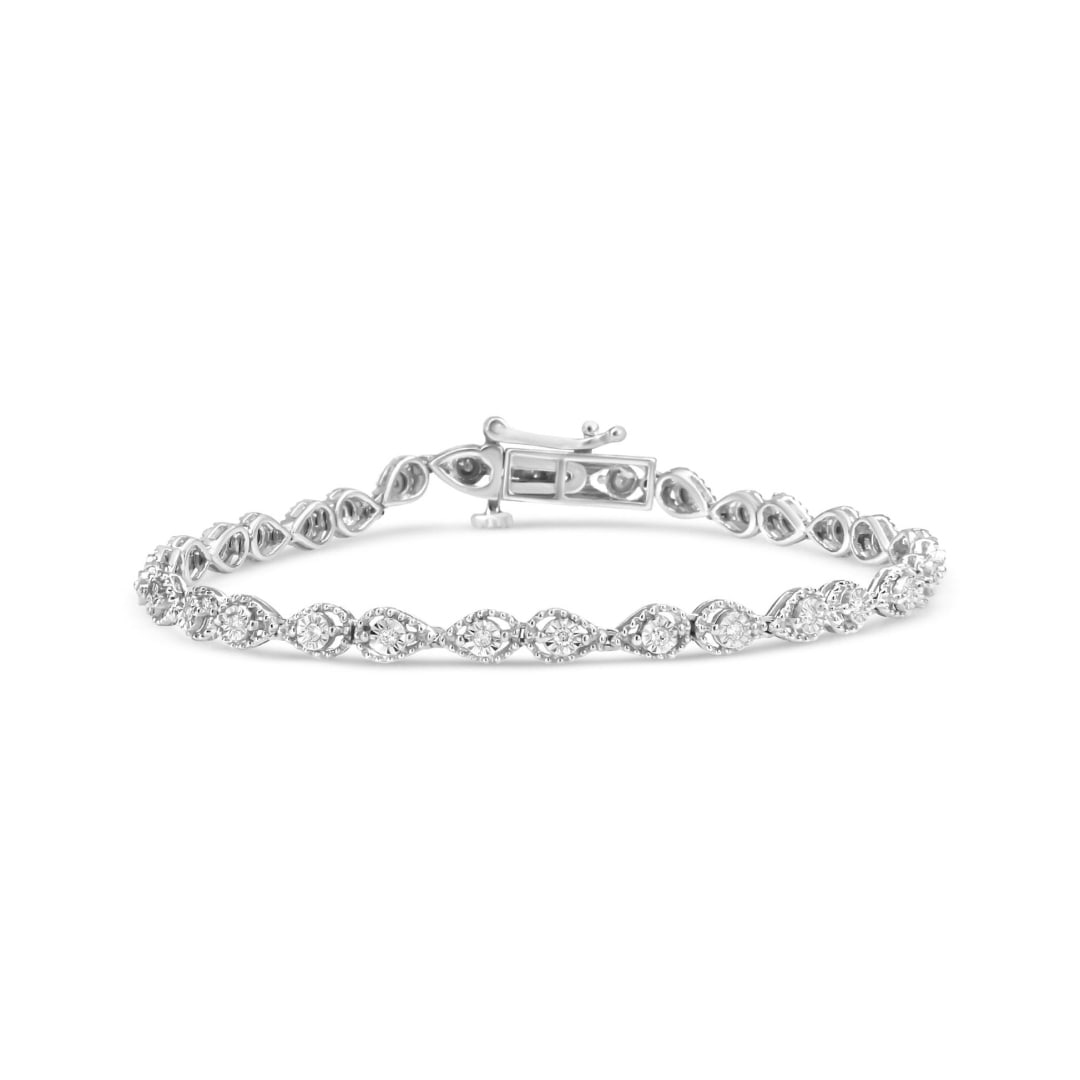 Elegant .25ct Diamond Marquise Shape Link Bracelet (1 of 4)