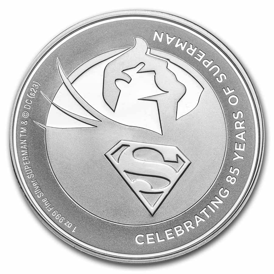 2023 Niue 1 Oz Silver Coin $2 Superman 85th Anniv. (1 of 5)