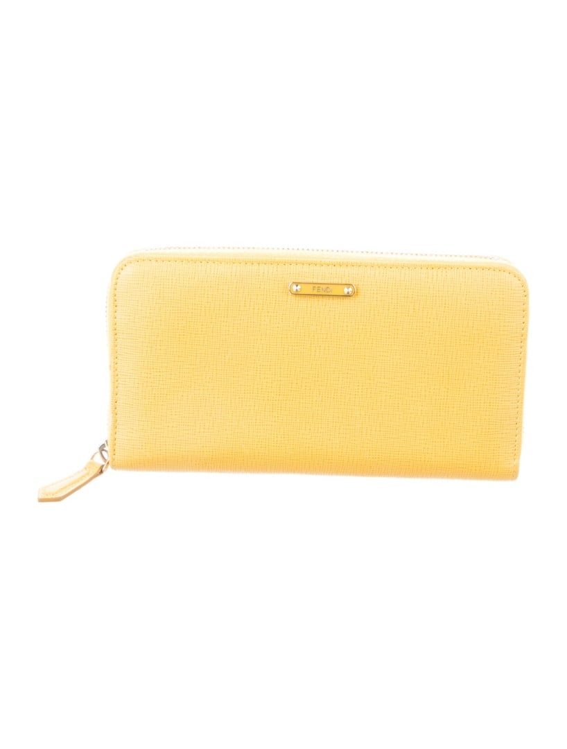 Fendi Yellow Leather Zip Cls Continental Wallet (1 of 3)