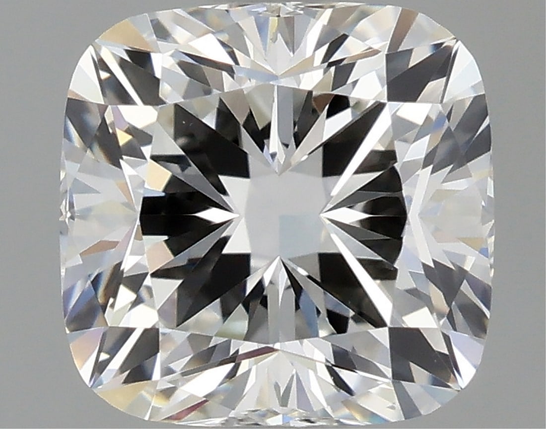 Igi Certified Cushion Cut 1.33ct Vs1 Lab Diamond: This igi-certified lab-grown cushion-cut diamond weighs 1. 33 carats and features g color grade and vs1 clarity. It boasts excellent polish and excellent symmetry with no fluorescence. The diamond mea
