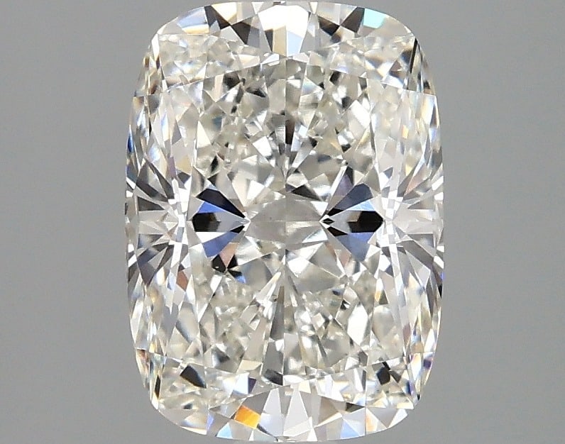 Igi Certified Cushion Cut 2.11ct Vs1 Lab Diamond: This igi-certified lab-grown cushion cut diamond weighs 2. 11 carats with g color grade and vs1 clarity. It features excellent polish and excellent symmetry. With no fluorescence, this diamond measure