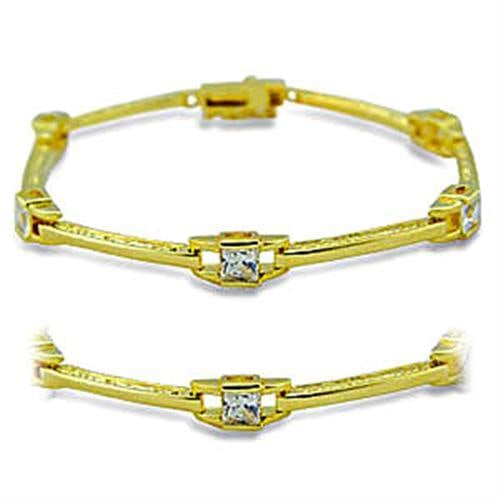 14k Gold-pl. 2.34ct White Sapphire Bracelet (1 of 1)