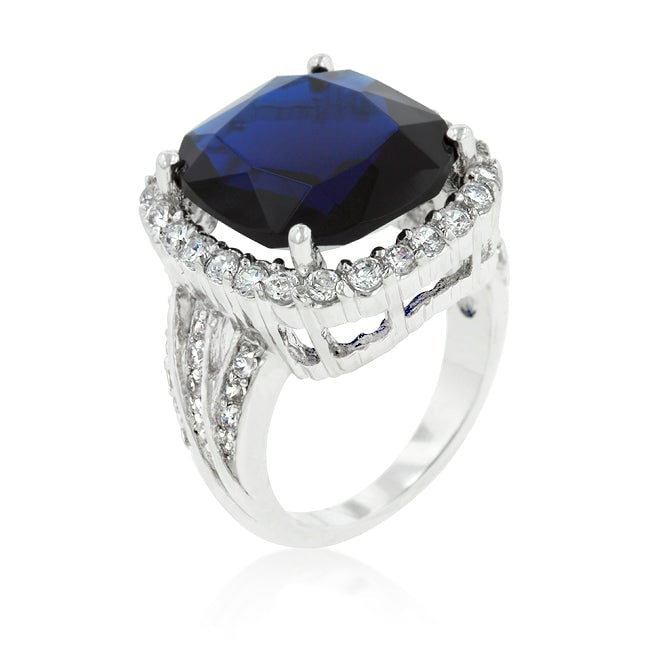 Oval Cut 21.10ct Blue & White Sapphire Ring (1 of 4)