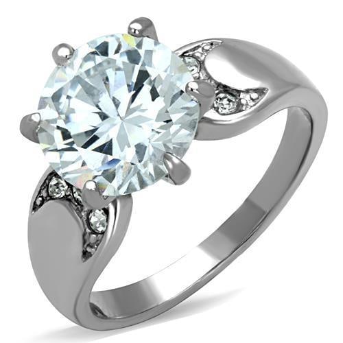 Round 3.87ct White Sapphire Solitaire Ring (1 of 1)