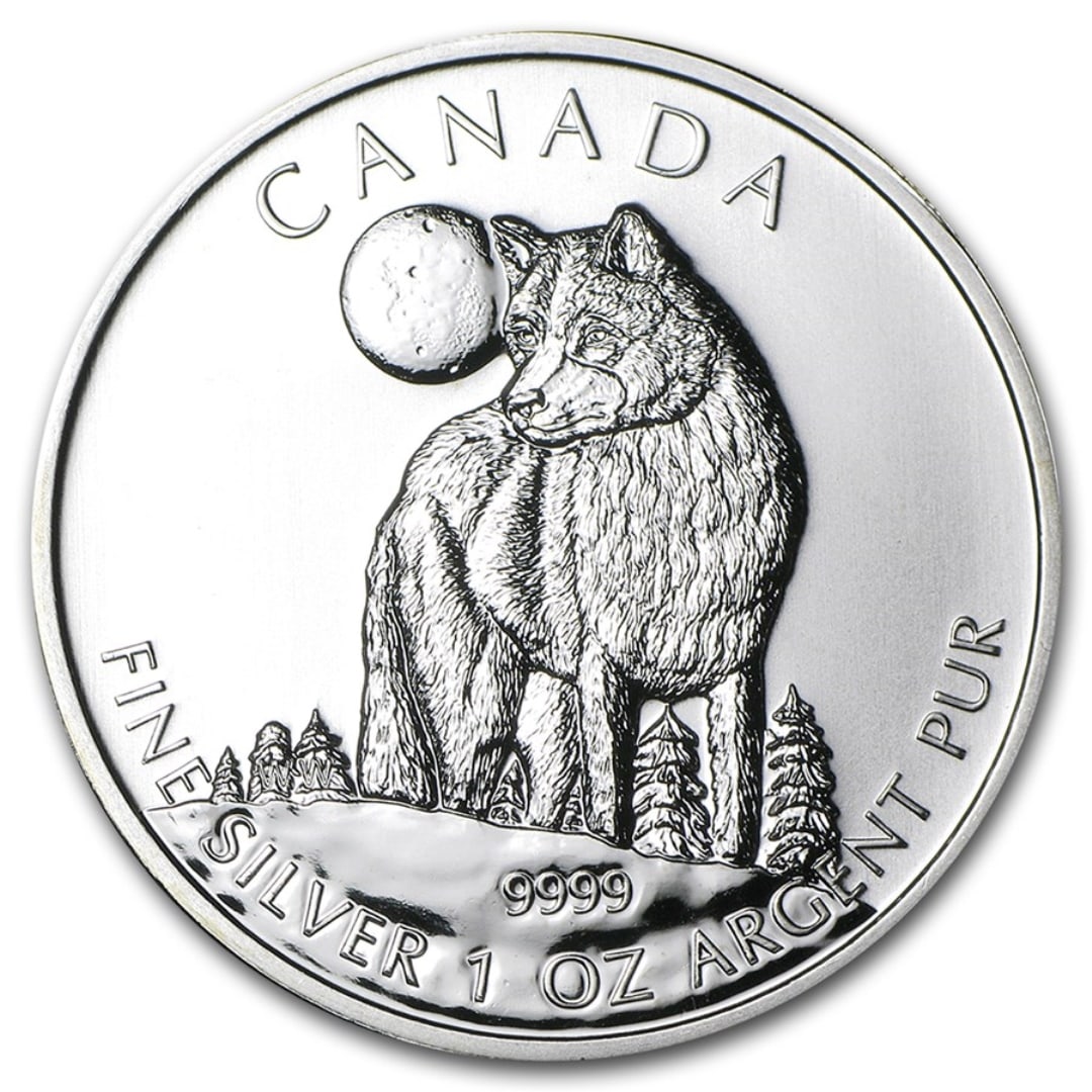 2011 Canada 1 Oz Silver Wildlife Series - Wolf (1 of 2)