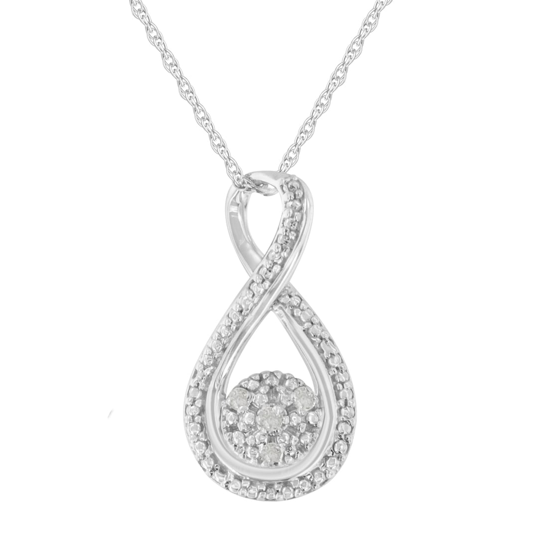 Round .05ct Diamond Accent Infinity Necklace (1 of 4)