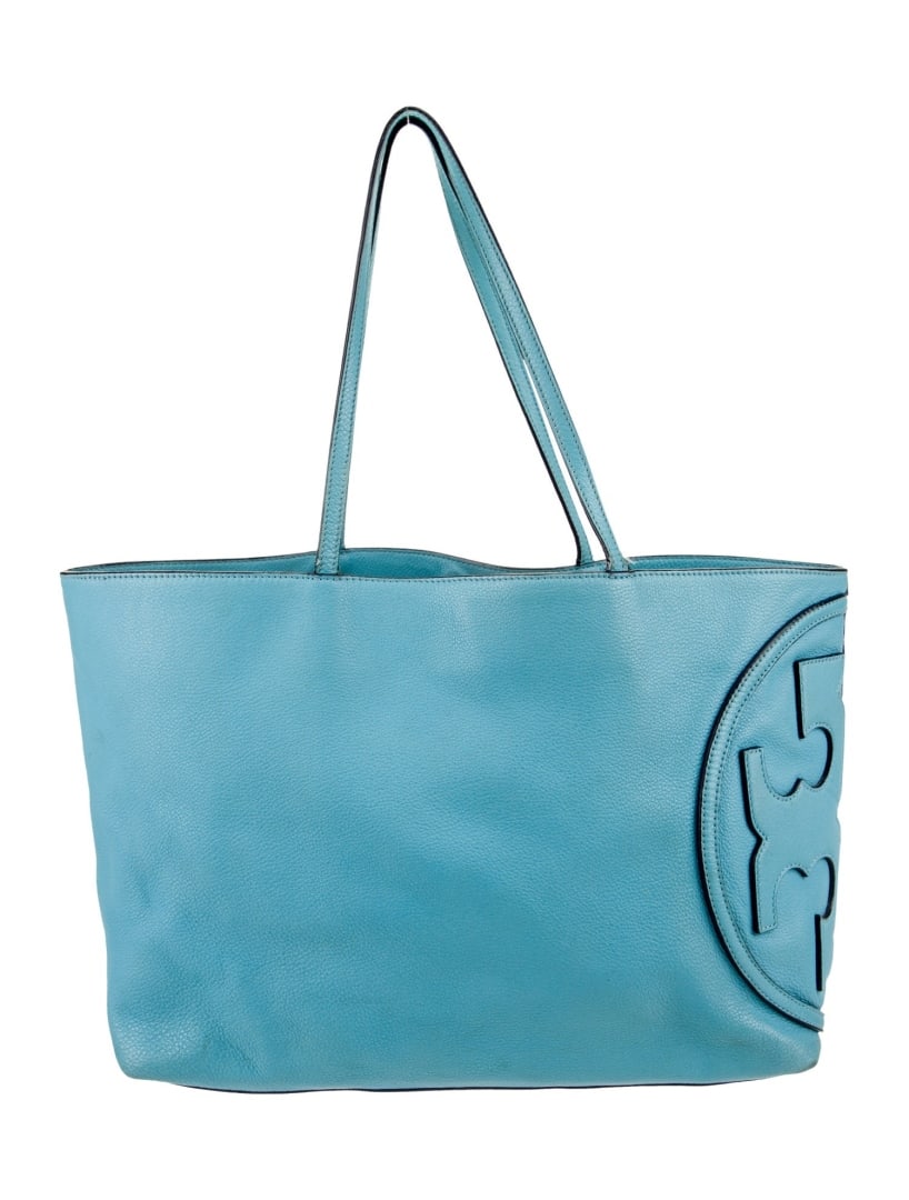 Tory Burch Blue Leather Snap Cls Top Hdl Bag (1 of 5)