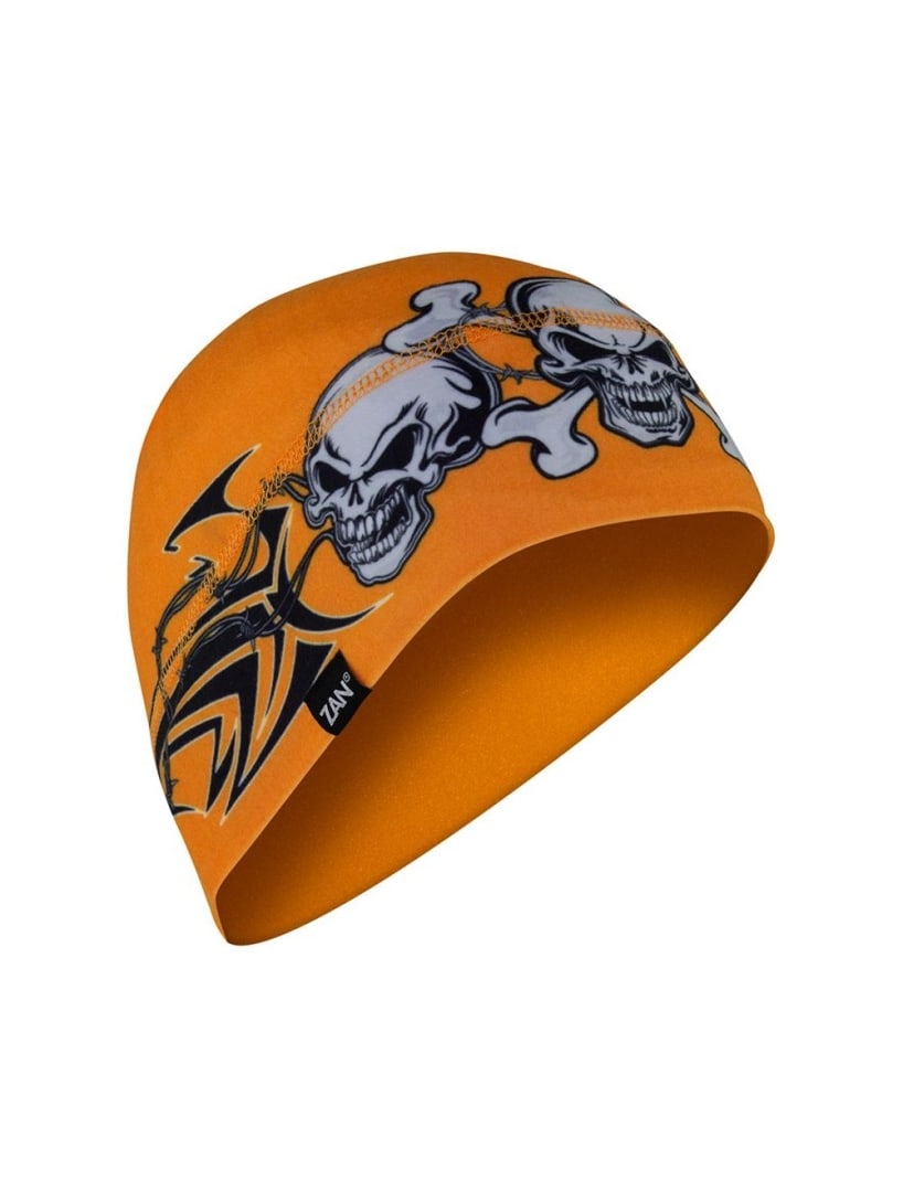 Zan Headgear Orange Tribal Skull Beanie Sportflex (1 of 1)