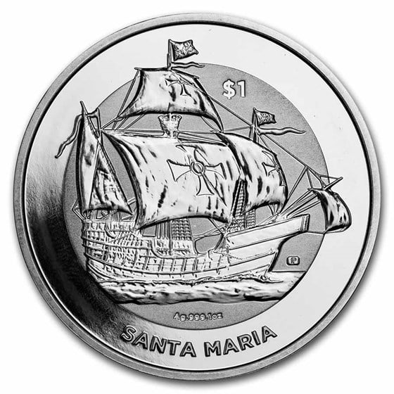 2022 Bvi 1 Oz Silver Santa Maria Reverse Cameo Bu (1 of 2)
