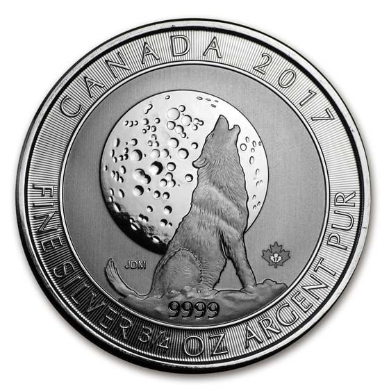2017 Canada 3/4 Oz Silver Howling Wolves Bu (1 of 3)