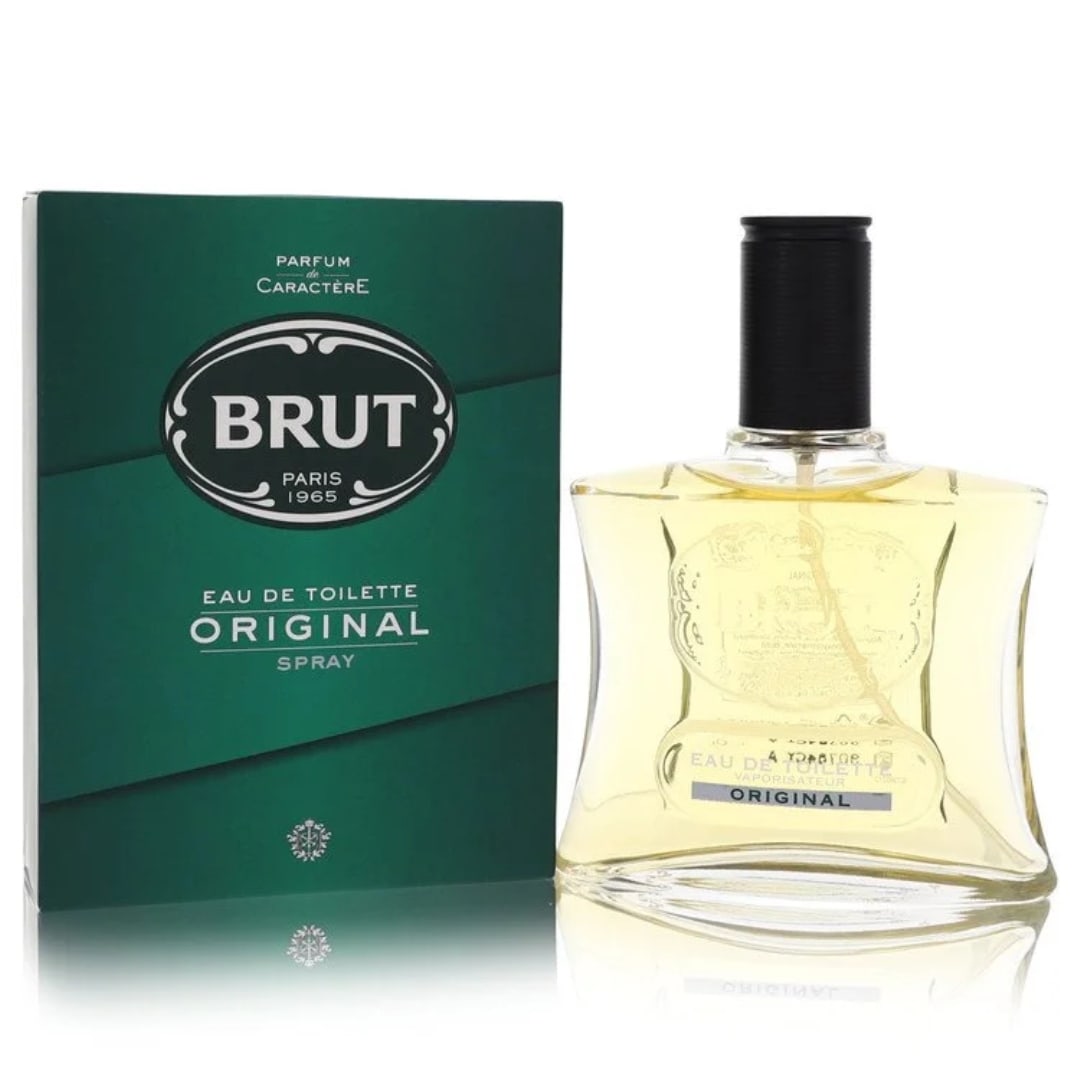 Faberge Brut Men's 3.4 Oz Spray: New, guaranteed authentic cologne! Eau de toilette (original glass bottle)