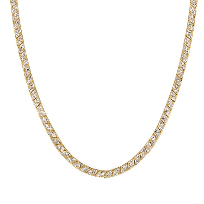 18k Goldpl Trillion 35.28ct White Topaz Necklace (1 of 4)