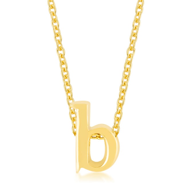 Goldtone Initial Small Letter B Necklace (1 of 3)