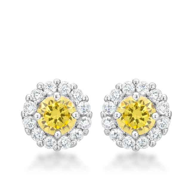 Round 2.52ct Citrine & White Topaz Earrings (1 of 2)