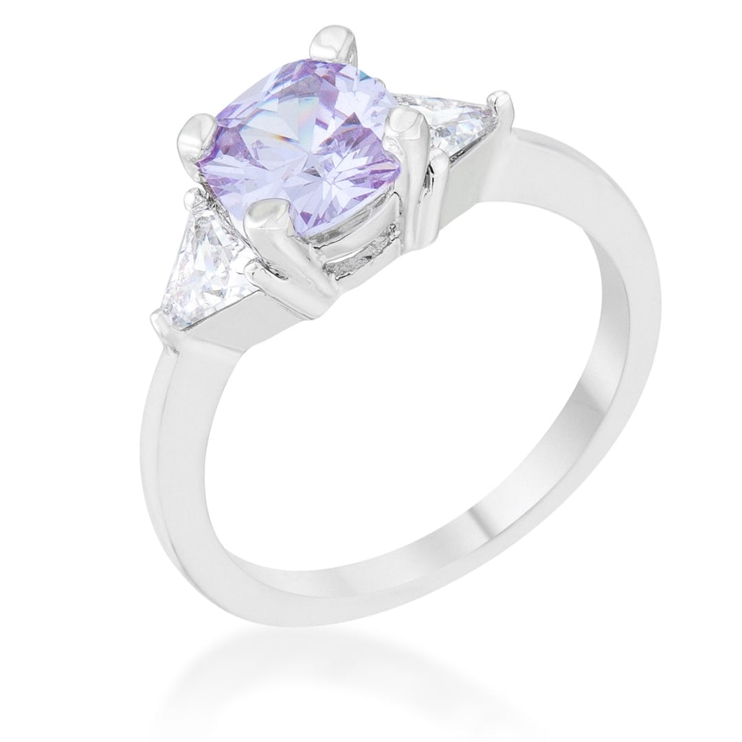 Chic 1.80ct Lavender Quartz & White Sapphire Ring (1 of 4)