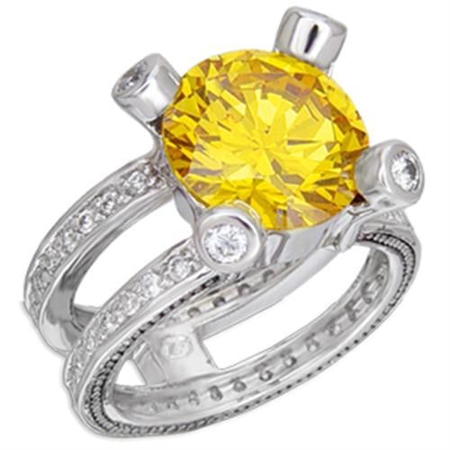 Round 6.84ct Yellow Sapphire Split Shank Ring (1 of 1)